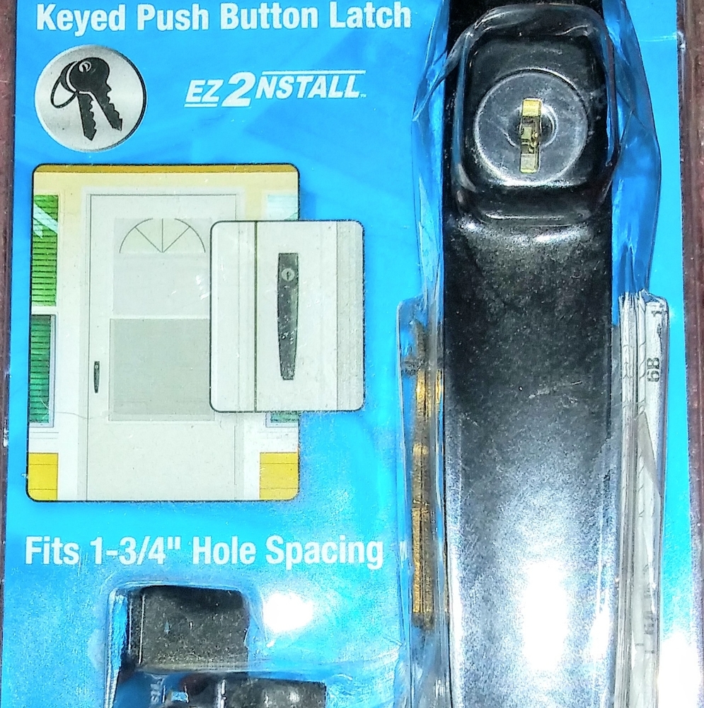 Keyed push button lock